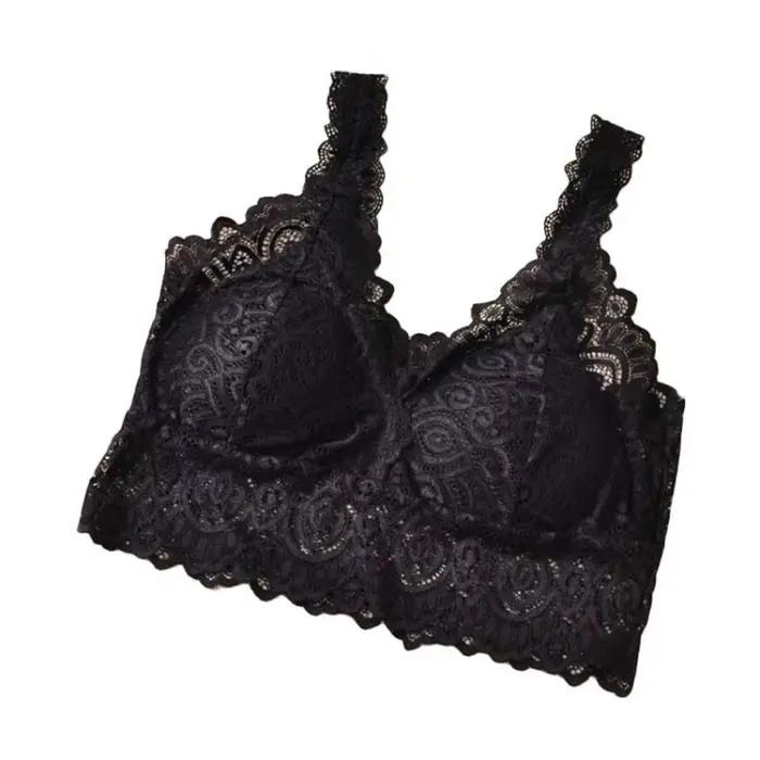 Soutien-gorge rembourré au crochet, culotte en dentelle, bustier, été