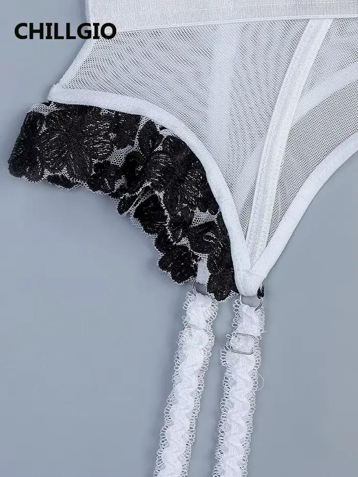 MiniInTheBox LGIO-Ensemble de Lingerie Pure pour Femme, Sous-Vêtements Push Up, Bas Sexy, Broderie Florale, ixde Luxe, Costume 7.0, 3 Pièces