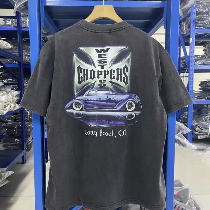 Dámske tričko s potlačou Y2K vintage West Coast Choppers