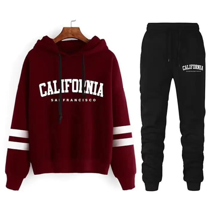 Kalifornia Women's Casual Pruhovaný Univerzálny Mikina s kapucňou alebo nohavice