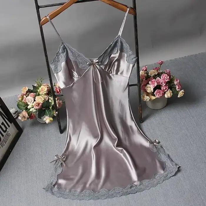 Sexy čipkovaná patchwork camisola lingerie nočná košeľa svadobné šaty nočné oblečenie