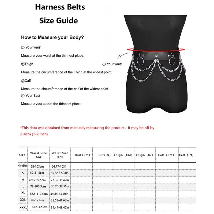 Punk Leder Körperkette Porte-jarretelles en cuir pour femmes, ceinture corset, ceinture de jambe sexy, ceinture SFP, cuisse, accessoire vestimentaire gothique SFP