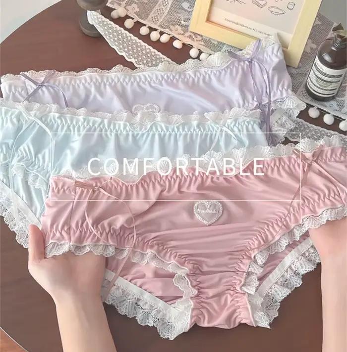 Sexy veľká veľkosť nohavičky ženská spodná bielizeň čipka jemné elastické spodné prádlo pre ženy