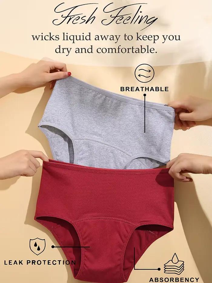1 pièces Sexy étanche culotte menstruelle pantalon physiologique taille haute femmes sous-vêtements période confortable imperméable slips