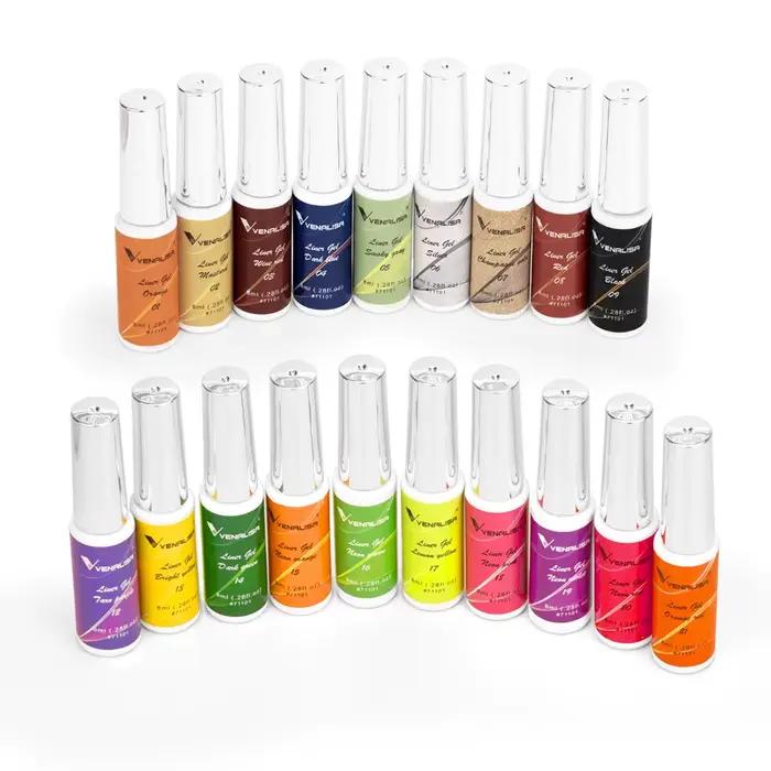 Venalisa Liner Gél 8ml nechtový lak UV LED gélová farba na nechty Nail Art Design nádherné trblietky