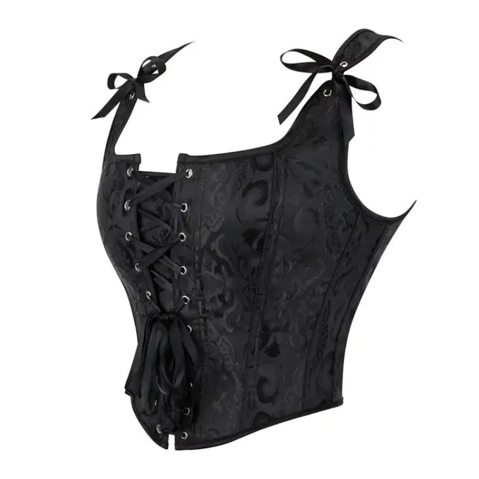Gotický korzet s ramienkami na šnurovanie Vintage Bustier Steampunk Korsett Tvarovacie oblečenie pre ženy Sexy Corselet Feminino