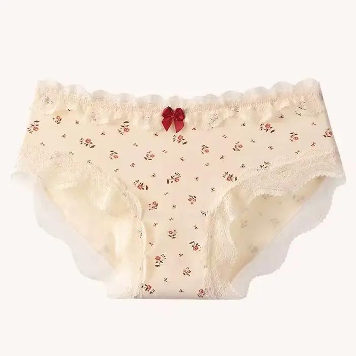 Ensemble de culottes triangulaires pour le jour de noël, sous-vêtements pour femmes, slips en coton, Lingerie Sexy, sous-vêtements intimes en dentelle sans couture