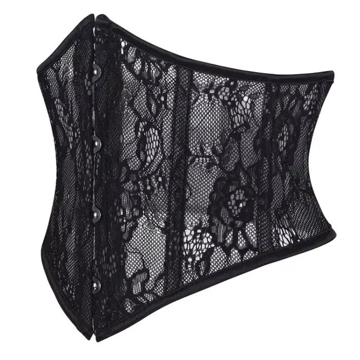 Corsets en dentelle sexy, bustiers amincissants sous-poitrine, hauts de corset pour femme, corsets steampunk à lacets