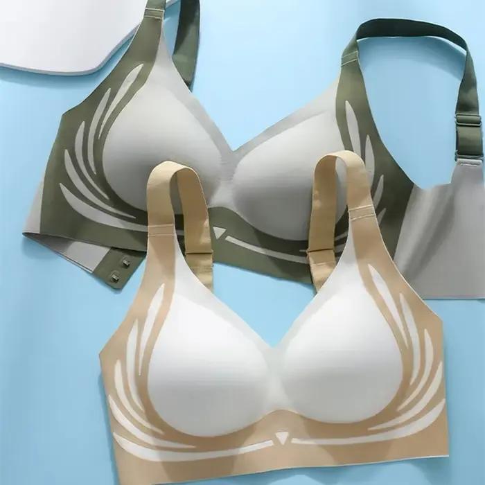 Sous-vêtements grande taille pour femmes, seins respirants, petits sans anneaux en acier, soutien-gorge Anti-affaissement réglable pour femmes