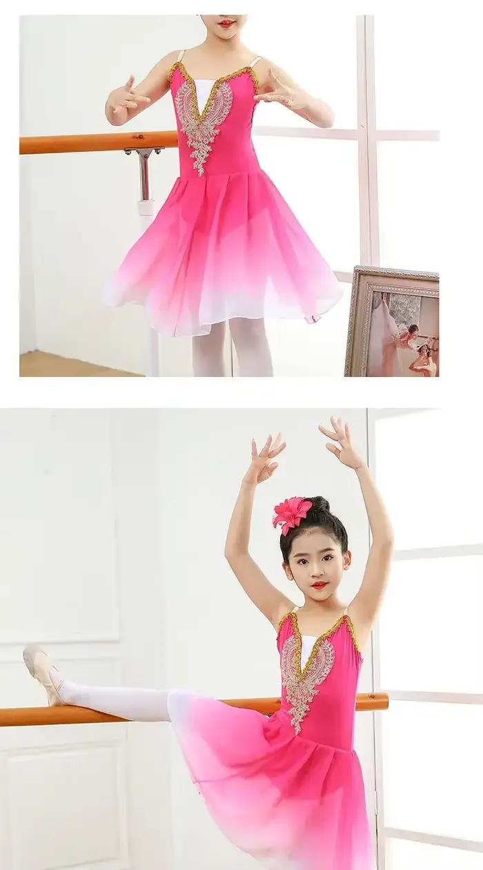 Vêtements de spectacle pour enfants, jupe de ballet, vêtements d'entraînement, jupe moelleuse, vêtements de spectacle pour filles, jupe de princesse bleu ciel
