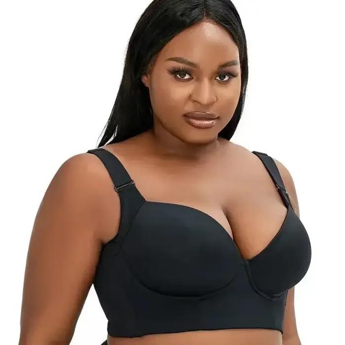 BrasPlus taille sans couture anneau en acier soutien-gorge de sport Anti-affaissement col en v profond dos nu sous-vêtements en Nylon de la chine continentale pour hommes et W