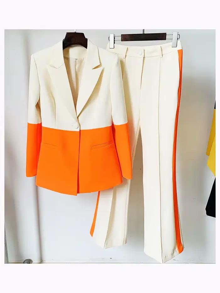 Costume deux pièces high street pour femme, élégant et confortable, idéal pour le bureau et les occasions spéciales