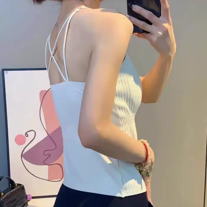 Soutien-gorge d'été noir, corset, bralette grande taille, soutien-gorge anti-affaissement, débardeur, camisole et débardeurs, vêtements pour femme Traf, haut Traf Zara