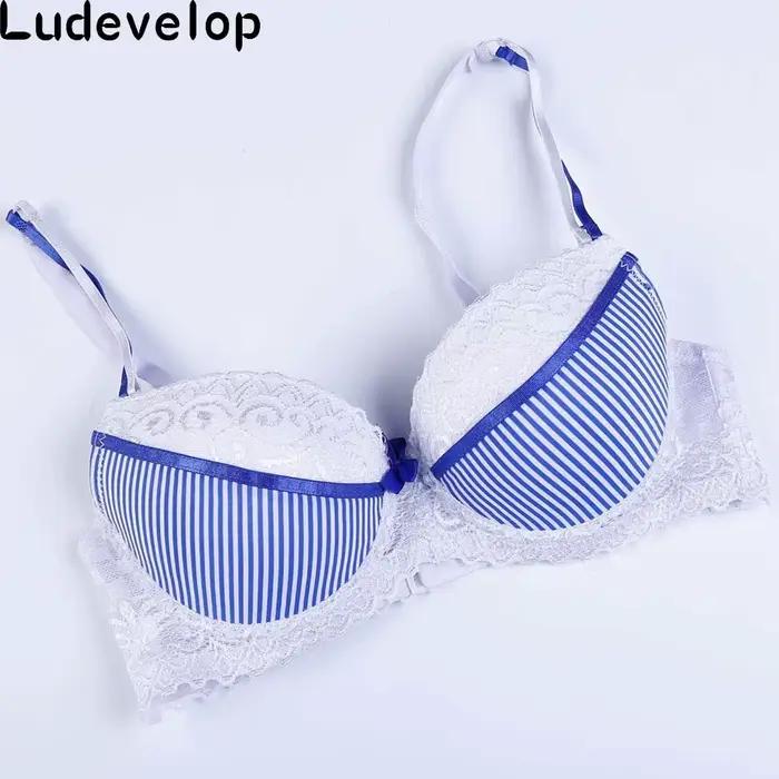 Intime nouveau push up femmes rayé soutien-gorge BC tasse dentelle lingerie broderie sexy jeune femme sous-vêtements soutien gorge