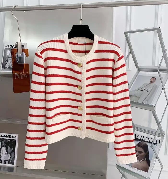 Dámsky pásikavý cardigan