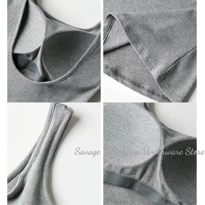 Débardeurs sans dos avec soutien-gorge intégré pour femme, blancs, sexy, col carré, sans manches, pour l'été, et camisoles noires pour femme