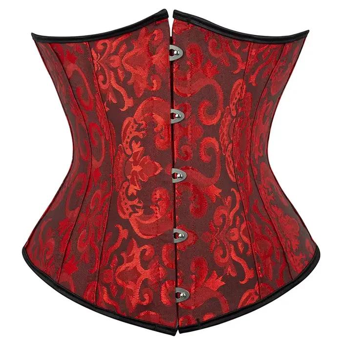 Rose Corset sous le buste haut femmes grande taille taille Cincher Sexy gothique Corpete Corselet mode noir blanc rouge bleu Rose