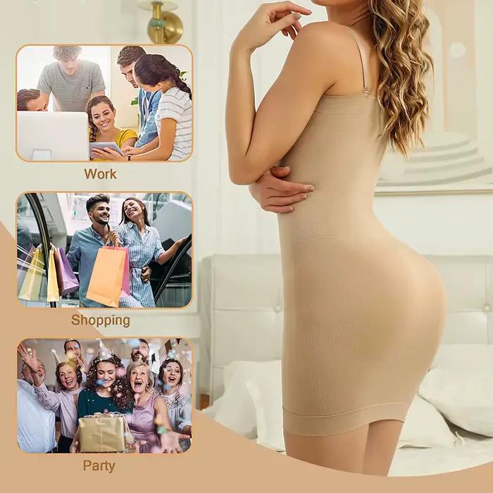 Sous-robe gainante sans bretelles pour femme, avec effet ventre plat, style camisole, corset sexy et sous-vêtement amincissant