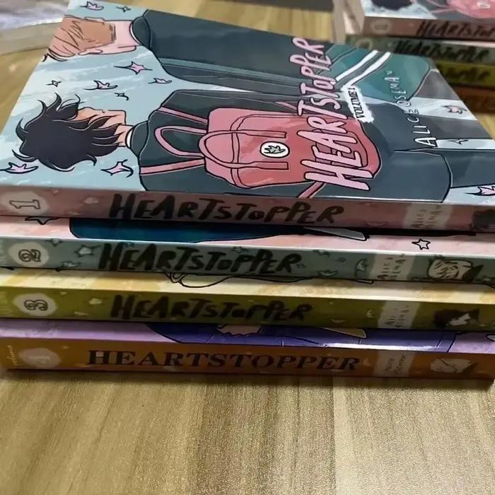 Série Heartstopper de nettoyage de roman comique, Volume 1-5, Alice Ol'offre an, manches d'anime, nettoyage en anglais pour lire un roman romantique