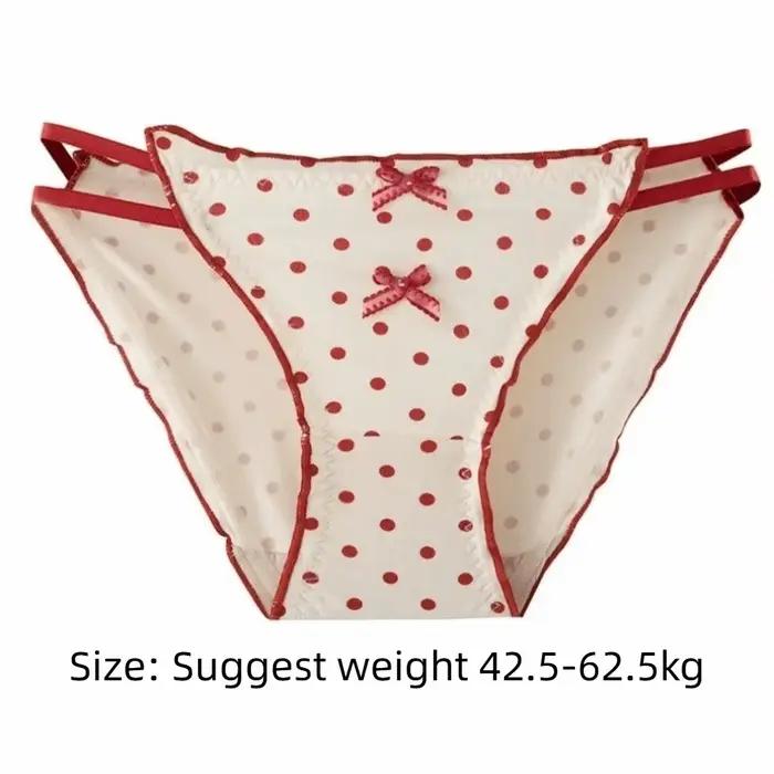 Culottes en modal à pois avec nœud mignon et bretelles élastiques – Douces et confortables pour femmes et jeunes filles