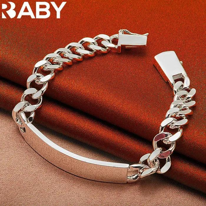 URBABY – Štvorcový retiazkový náramok z rýdzeho striebra 925 pre ženy