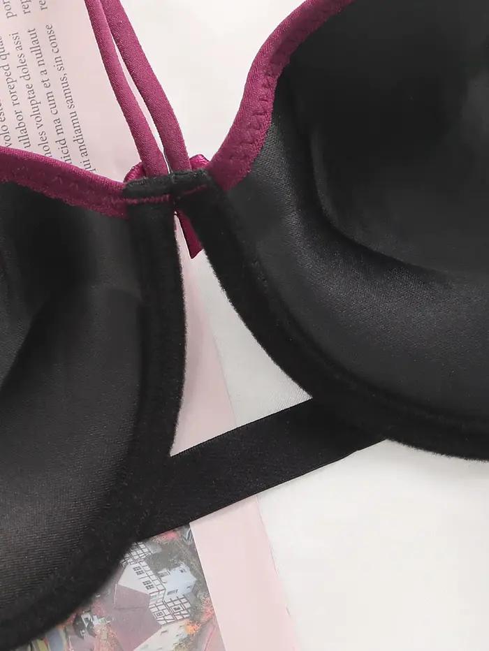Soutien-gorge sexy papillon brodé suspendu au cou pour femme avec anneau en acier rassemblement push up confortable soutien-gorge ajusté A2181