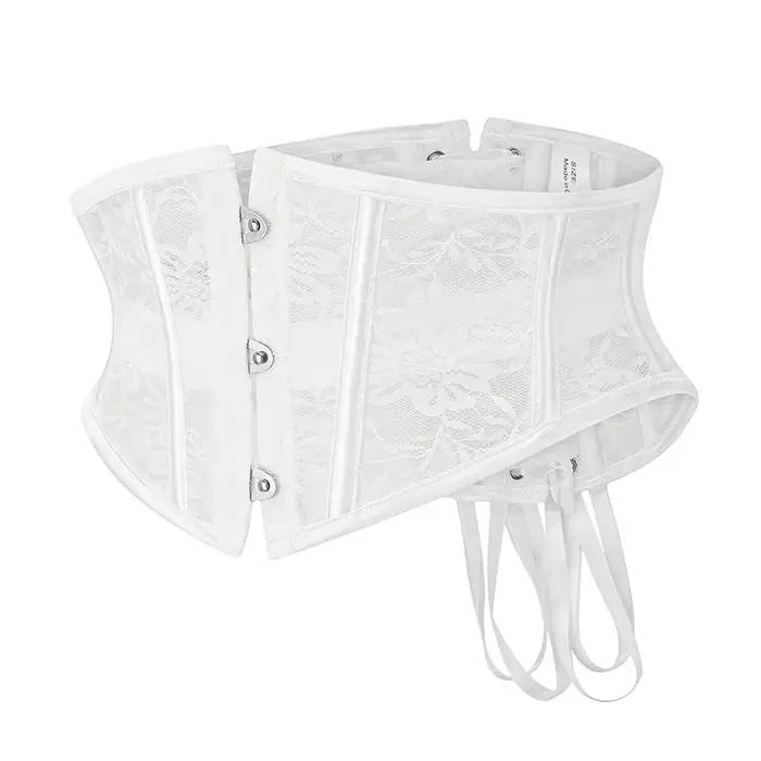 Femmes taille formateur Corsets minceur Shaper corps ceinture grande taille noir dentelle florale court torse sous le buste Bustiers Corsets