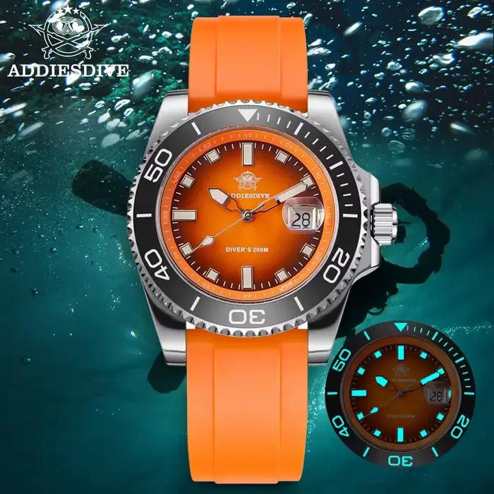 ADDIESDIVE pánske hodinky Quartz nehrdzavejúca oceľ potápačské