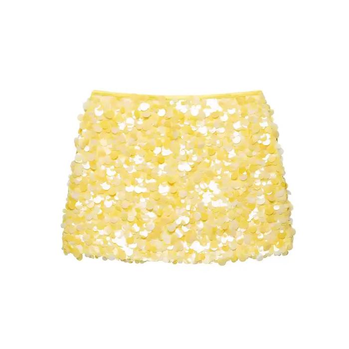 Mini Jupe Polyester Pailletée Sherouse Style Y2K Pour Femmes Occasions Estivales Mode Élégante Décontractée Chic Pour Vacances Plage Festival Soirée