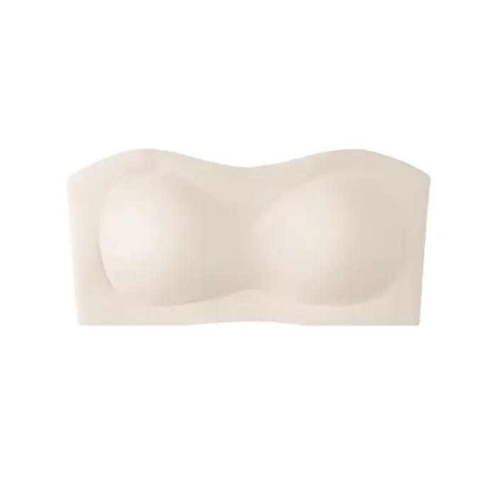 Bandeau sans armatures invisible dos pour femmes en nylon tissu confort soutien poitrine petite taille occasions spéciales activité quotidienne