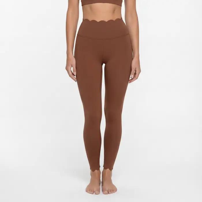 FUBEIKE femmes Yoga dentelle pantalons longs sensation nue serré hanche-levage minceur pantalons de sport Leggings de gymnastique entraînement vêtements féminins