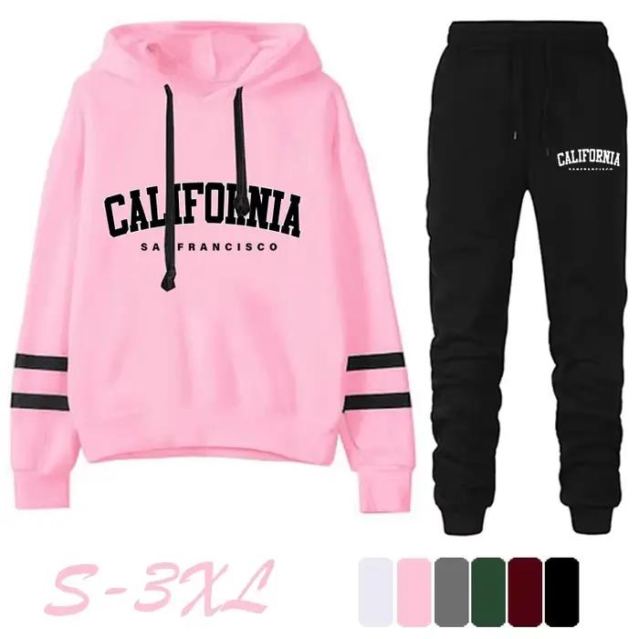 Kalifornia Women's Casual Pruhovaný Univerzálny Mikina s kapucňou alebo nohavice