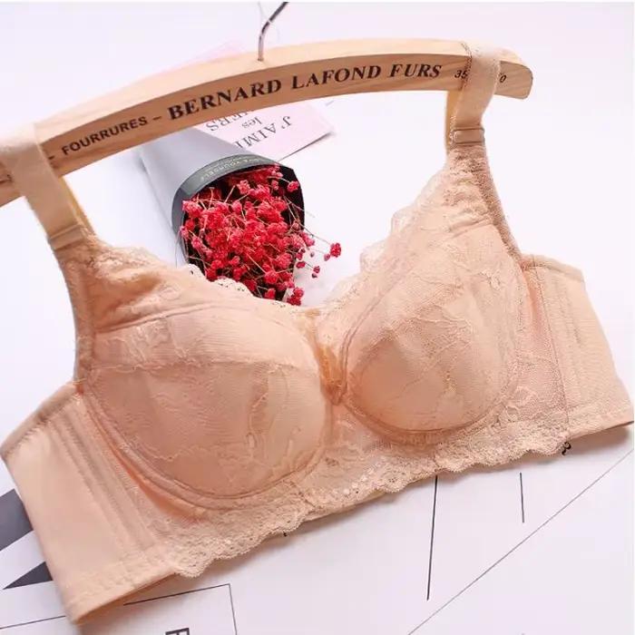 Veľkostná push-up braletka s čipkou pre ženy s košíčkami B C D E F G H