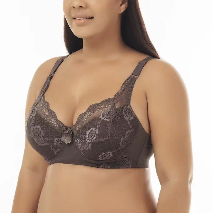 Soutien-gorge push up en V profond pour femmes, lingerie en dentelle, sous-vêtements en coton, mode française, classique et sexy, grande taille, 75B, 80B, 85C, 90D, 100D, C17