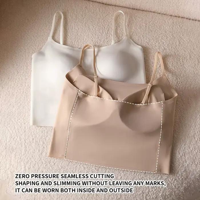 Soutien-gorge sans couture nude dos nu pour femme, avec bonnets rembourrés, coupe ajustée, fines bretelles, lingerie push-up de haute qualité, lingerie intime