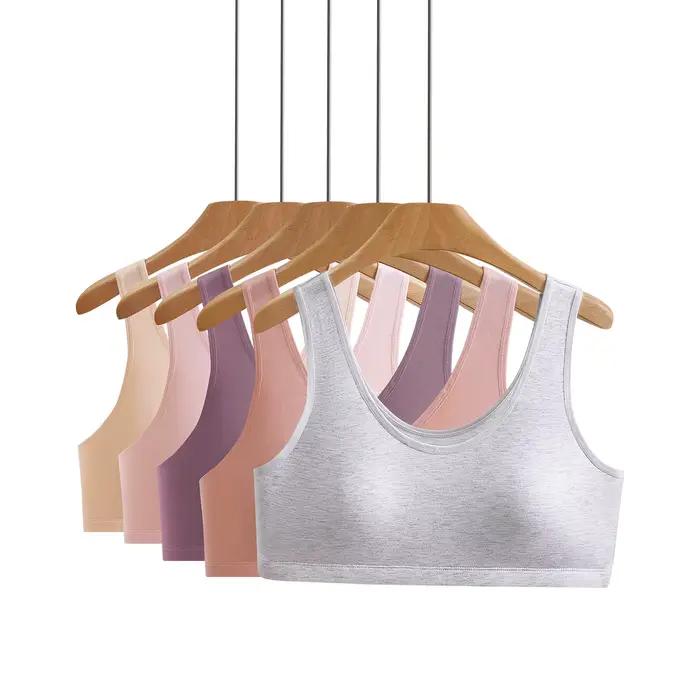 Soutien-gorge en coton à bonnets fixes pour femmes grandes tailles, respirant, confortable, avec maintien doux, en fibre de bambou, à bonnets couvrants
