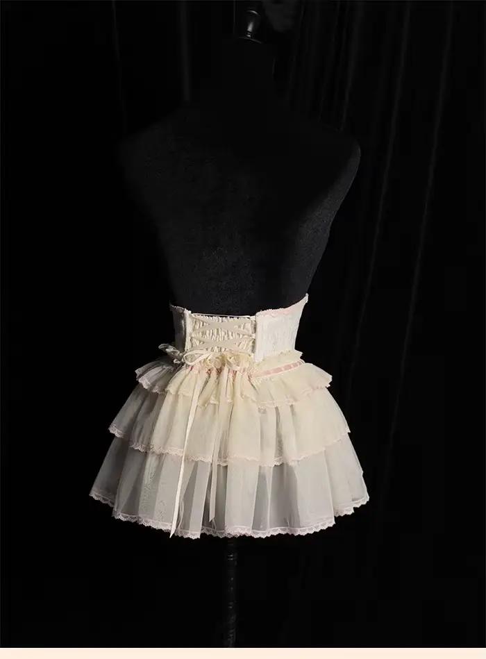 ~Cross~Gothic Princess Lolita Corset avec ourlet à plusieurs couches par Alice Girl PRE COMMANDE / 3 mois