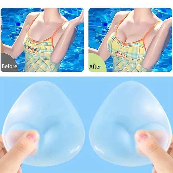 Coussinets de soutien-gorge réutilisables en silicone – Coussinets intérieurs push-up sans couture pour femmes | Hypoallergénique, idéal pour les bikinis