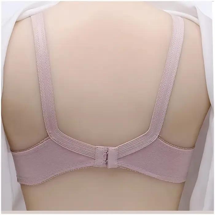 Soutien-gorge en coton respirant pour femmes, petite taille 70A-100B, sans armatures, broderie florale, fermeture dos, lingerie sexy pour tous les jours