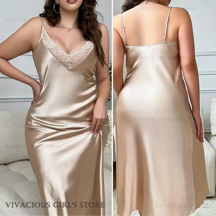 Veľká veľkosť 3XL-5XL Dlhá nočná košeľa pre ženy