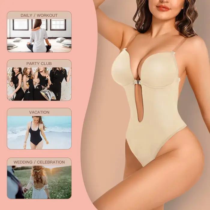 Sexy body s hlbokým výstrihom na chrbte a v tvare V