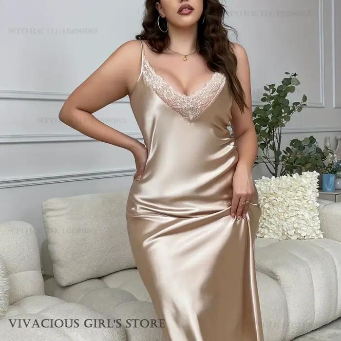 Veľká veľkosť 3XL-5XL Dlhá nočná košeľa pre ženy