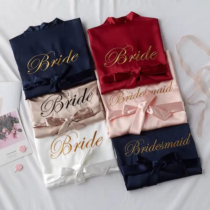 Mariage mariée Robe de demoiselle d'honneur Robe de chambre Sexy femmes peignoir chemise de nuit courte vêtements de nuit décontracté fleur Kimono Geisha M L XL