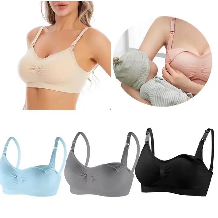Soutien-gorge d'allaitement sans armatures, soutien-gorge de maternité respirant anti-affaissement pour femmes enceintes, soutien-gorge d'allaitement de haute qualité grande taille
