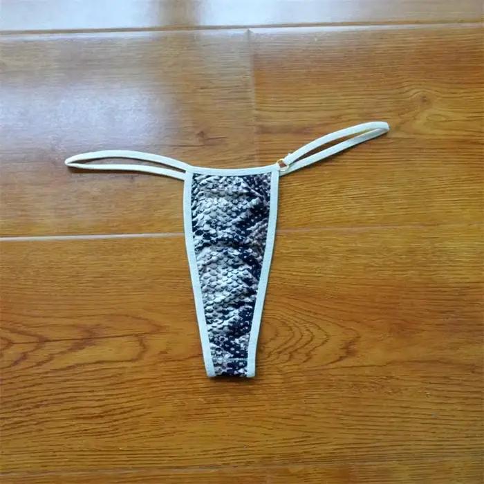 String à imprimé léopard pour femmes, sous-vêtements sexy, monocouche, sans couture, motif multiple, dos en T, M/L