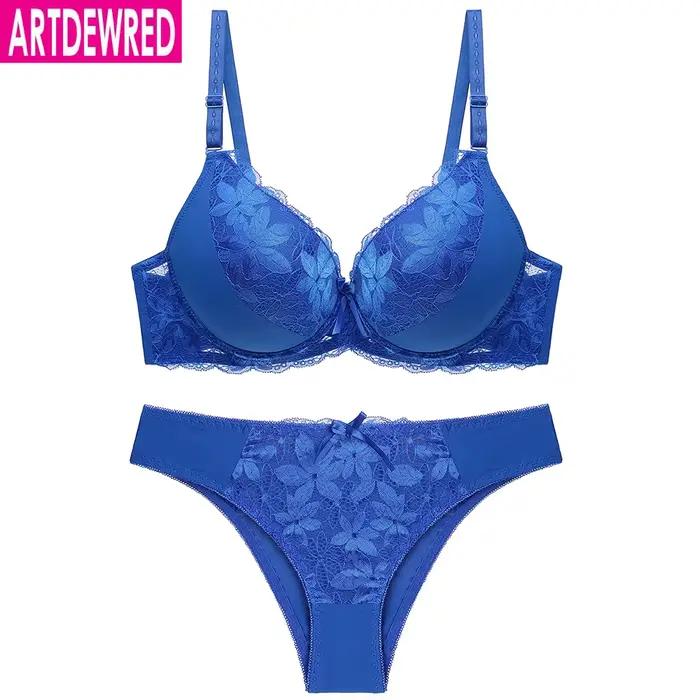 Ensemble de sous-vêtements brodés pour femmes, soutien-gorge push-up, soutien-gorge en dentelle, ensembles brefs, sexy, bonne qualité, grande taille, nouveau