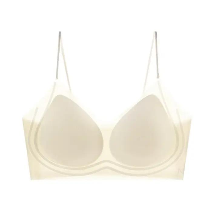 Soutien-gorge à fines bretelles parfumé aux fleurs de thé, ultra-fin, lisse, sculptant, pour petites poitrines, sans couture, confortable et frais, lingerie féminine S-XL 32-38