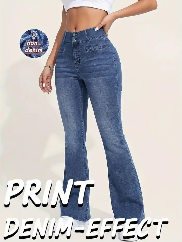 Leggings évasés décontractés en polyester et élasthanne pour femmes, coupe slim, haute élasticité, confort tout au long de la journée, idéal pour les journées de travail et les sorties estivales