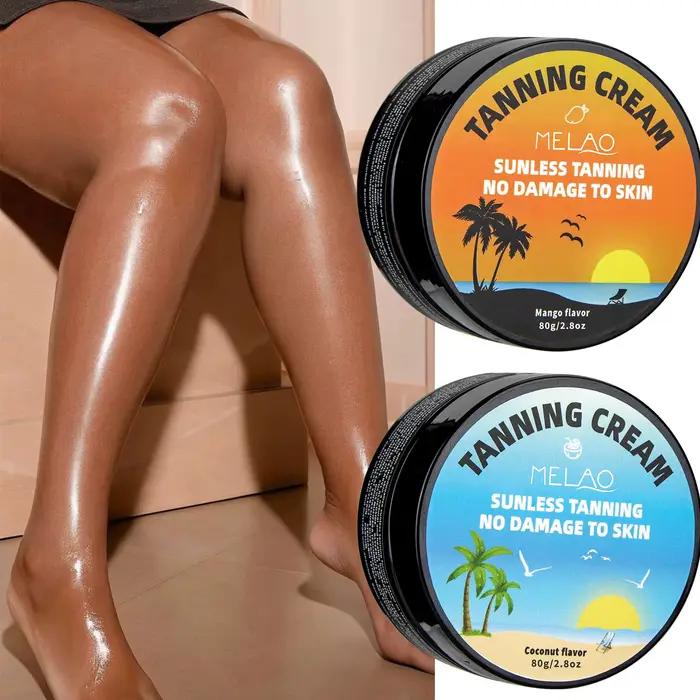 MELAO Crème autobronzante sans soleil pour le corps, Lotion bronzante sans soleil pour hommes et femmes
