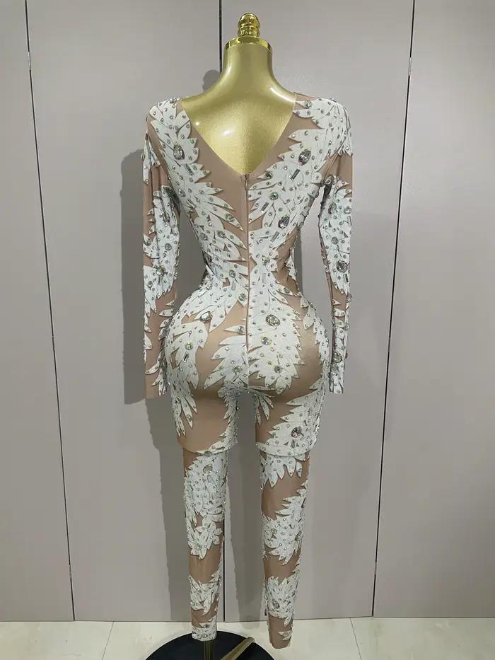 Sexy elastický body s dlhým rukávom pre ženy